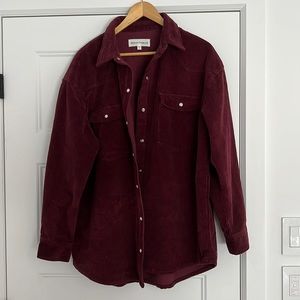 Aritzia Burgundy Button Down Shirt